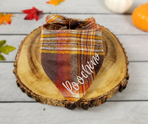 Flannel Plaid Fall Pet Bandana
