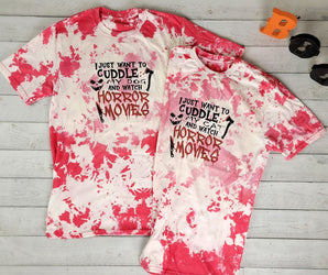 Cuddle my Dog/Cat and Watch Horror Movies Shirt