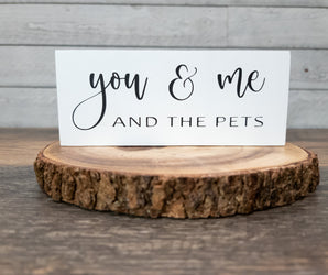 You & Me Wood Sign