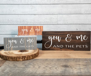 You & Me Wood Sign